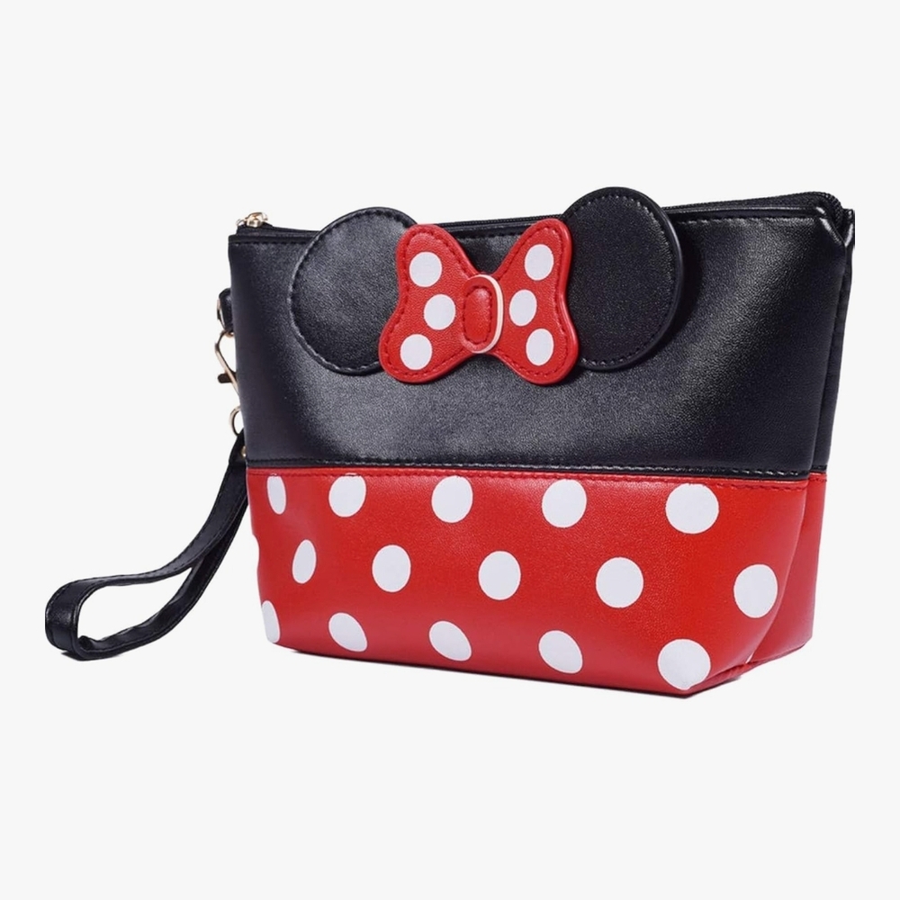 Charming Black and Red Polka Dot Wristlet
